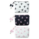 Cosmetic Bag with Colourful Bow 14 x 10 x 2 cm Large Capacity Women's Travel Handbag Polyester Storage Toiletry Bag 1