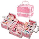 Cosmetic Make-up Case 20 x 17 x 16 cm Open 39 x 20 x 15 cm Set for Little Girls 49 pcs Make-up Nail Accessories Blushers Eyeshadows Lipsticks Nail Polishes 1