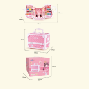 Cosmetic Make-up Case 20 x 17 x 16 cm Open 39 x 20 x 15 cm Set for Little Girls 49 pcs Make-up Nail Accessories Blushers Eyeshadows Lipsticks Nail Polishes 3