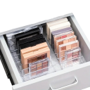 Cosmetische organizer 7 vakken 17 x 4 x 8,5 cm plastic transparant standaard voor make-up en accessoires voor de badkamer en op tafel 2