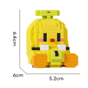 Costruzione Mini banana 5,2 x 6 x 6,4 cm 333 pz Mikro 3D DIY blocchi da costruzione Frutta deliziosa Giocattolo educativo creativo per bambini a partire da 8 anni Modello 3