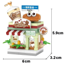 Costruzione negozio Caffetteria 6 x 3,2 x 5,9 cm 120 pz MINI casa Caffè Blocchi da costruzione per bambini Ragazze Ragazzi Giocattolo creativo Decorazione Regalo 2