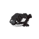 Costruzione orca 8 x 8,5 x 3,5 cm 266 pezzi Figura decorativa marittima in bianco e nero Animale di mattoncini per assemblaggio creativo 1