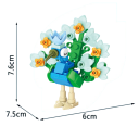 Costruzione pavone 6 x 7,5 x 7,6 cm 40 pz Micro 3D blocchi per bambini da 9 anni Costruttore mini creativo Modello animale da assemblare Set regalo 2