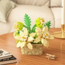 Costruzione Vaso con elegante composizione Modello decorativo in mattoncini Decorazione per la casa e l'ufficio 4