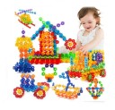 Costruzioni 3D per bambini creativi a partire dai 3 anni Pezzi di plastica colorati a forma di fiocco Modelli piatti e tridimensionali Confezione 4