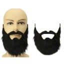 Costum cu barbă falsă Barba artificială cu barbă și mustață perucă pentru față Mască de carnaval Accesoriu pentru costume de Halloween Accesoriu 2