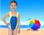 Costum de baie bicolor pentru fete J1262 2