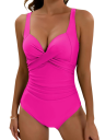 Costum de baie dintr-o bucată pentru femei cu cupe mulate și bretele mai largi Bretele reglabile Efect push-up Croială elegantă și confortabilă 5