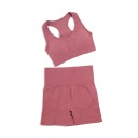 Costum sportiv pentru femei Pantaloni scurți și sutien sportiv Costum de fitness de vară din nylon 5