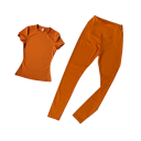 Costum sportiv pentru femei Tricou cu mânecă scurtă Leggings Uni Nylon Spandex Fitness yoga exerciții 22