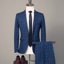 Costume à carreaux pour homme F364 1