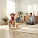 Costume da cowboy per bambini con cappello e fazzoletto Pantaloni con motivo a mucca e frange Cotone Marrone e bianco Per carnevale 6