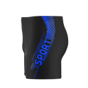 Costume de baie bărbați uni negre cu inscripția Sport și dungi pe lateral din poliester, costume de baie rapid uscare pentru plajă 2