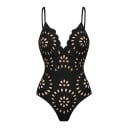 Costume de baie întreg pentru femei Decolteu în V Bretele subțiri Uni Cu flori Spandex Poliester Elastic Costume de baie elegante 4