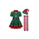 Costume de fille en design d'elfe de Noël 1