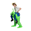 Costume gonfiabile alieno che porta una persona Unisex taglia per adulti 150–190 cm Verde in poliestere Per Halloween e cosplay 2