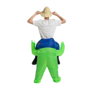 Costume gonflable extraterrestre portant une personne Unisexe taille adulte 150–190 cm Version verte en polyester Pour Halloween et cosplay 3