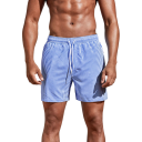 Costumi da bagno da uomo a pantaloncino con lacci a righe in poliestere e spandex, asciugatura rapida ed elasticizzati, costumi estivi per spiaggia e piscina 1