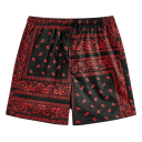 Costumi da bagno da uomo in poliestere a pantaloncino unicolore con segni con cordino estivi da spiaggia e piscina stile sportivo 8