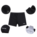 Costumi da bagno da uomo neri Monocromatici Poliestere Spandex Vita elastica Taglio aderente Costumi da bagno ad asciugatura rapida per spiaggia piscina 2