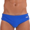 Costumi da bagno slip da uomo con lacci monocolore con scritta For Swim imbottitura estraibile in poliestere spandex elastico 2