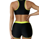 Costumi da bagno sportivi da donna a due pezzi con top zip in poliestere ed elastan, pantaloni da bagno per spiaggia e nuoto 6