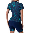 Costumi da bagno tankini da donna con maniche corte e zip in poliestere ed elastan, costumi due pezzi per spiaggia e nuoto 5