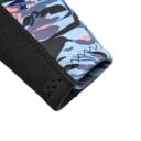 Costumi interi da donna 3 mm con maniche lunghe e zip sulla schiena per nuoto, surf e immersioni, neri con stampa blu di foglie 5