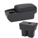 Cotiere 32 x 15,5 x 14,5 cm pentru Suzuki Jimny JB74 2019–2024 Piele PU Plastic ABS Cutie de depozitare Suport pentru băuturi Funcție glisantă 3