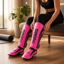 Cotiere cu protecție pentru glezne mărimea M Lungime 34 cm din piele PU cu spumă EVA pentru juniori și adulți Kickbox și taekwondo 10