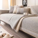 Cotton and Linen Woven Sofa Cover Non-Slip Universal Cover Suitable for All Seasons 110x240cm 8