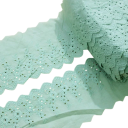 Cotton Fabric with Lace Trim 91 cm Decorative Cotton Textile for Sewing, Clothing Embellishment, Textile Decorations, Handcrafting 6