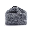 Cotton Lunch Box Bag with Drawstring Fabric Cover for Food Container Decorative Print Dimensions 21 x 28 cm 3