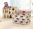 Cotton Storage Organiser for Underwear and Toys Fabric Box with Print and Carry Handles Waterproof Coating Dimensions 20 x 16 x 14 cm 13