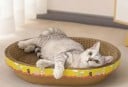 Couchage en carton pour chat en papier ondulé Griffoir multifonction pour limer les griffes 40 x 28 x 8 cm 2