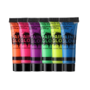 Couleurs UV fluorescentes pour le corps et le visage Couleurs néon professionnelles 25 ml Ensemble de couleurs pour le visage 6 pcs Maquillage 2