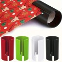 Coupe-papier à rouleau portable 9,8 x 5,5 cm en plastique multicolore pour rouleaux de papier d'emballage cadeau maison 1