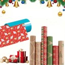 Coupe-papier à rouleau portable 9,8 x 5,5 cm en plastique multicolore pour rouleaux de papier d'emballage cadeau maison 5