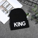 Couple's Beanie KING QUEEN Black 2