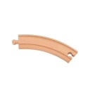 Courbe de chemin de fer en bois grande courbure 17,2 x 4 x 1,2 cm Élément d'extension pour circuit ferroviaire Pièce compatible pour construction de voies en bois 1