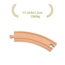 Courbe de chemin de fer en bois grande courbure 17,2 x 4 x 1,2 cm Élément d'extension pour circuit ferroviaire Pièce compatible pour construction de voies en bois 2