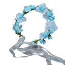 Couronne de fleurs pour cheveux Roses et fleurs sauvages pleines Couronne capillaire naturelle avec ruban décoratif Accessoire floral 4