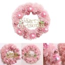 Couronne de Noël rose 1