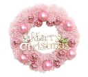Couronne de Noël rose 2
