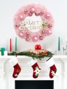 Couronne de Noël rose 4