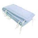 Coussin de lit pour enfant 240 cm Remplissage doux et surface en relief Cordon de fixation au grillage Protection des côtés et du front tout autour 9