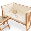 Coussin de lit pour enfant 240 cm Remplissage doux et surface en relief Cordon de fixation au grillage Protection des côtés et du front tout autour 6