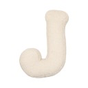 Coussin décoratif lettre de l'alphabet 40 × 35 × 10 cm Coussin en peluche beige en laine d'agneau avec rembourrage Coussin pour la chambre d'enfant 11