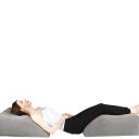 Coussin gonflable en forme de coin pour les jambes et le dos Gris PVC Coussin portable pour dormir Voyage Camping Support des genoux, de la tête 7